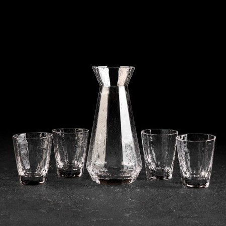 Set for drinks made of glass "India", 5 items: Capherine 300 ml, 4 cups 70 ml-1