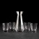 Set for drinks made of glass "India", 5 items: Capherine 300 ml, 4 cups 70 ml