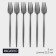 A set of stainless steel forks Magistro "folk", length 22.5 cm, 6 pcs