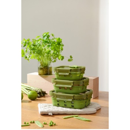 Container for baking, storage and carrying of products in the Smart Solutions cover, green color, 370 ml-1