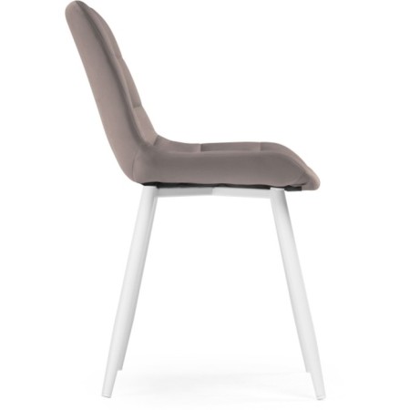 SHELS on a metal frame Chelsea Metal/velor, white/dark gray 50x60x80 cm-2