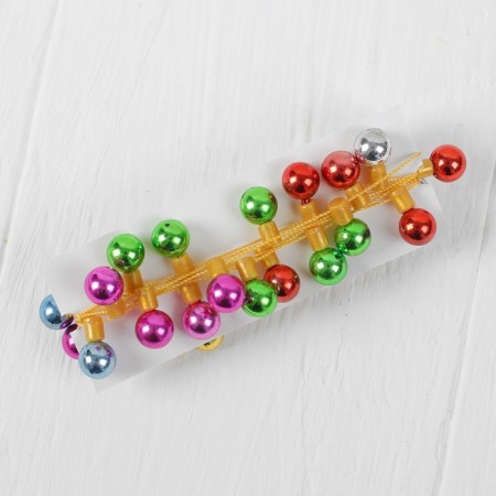 Miniature Puppet "garland - ball", length 1 meter, toy: 1.5 × 0.8 cm, Mix color-3