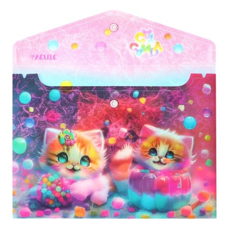 A5 Convert folder, 240 x 180mm, 180MKM, DEVENTE CANDY CAT, texture-1
