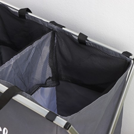 Belly basket Folding Double Daul “Dark and Light”, 61 × 36 × 57 cm, gray color is gray-3