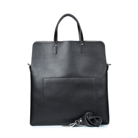 Female bag, artificial leather, 390x405x40 cm, black-1