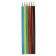 Pencils 6 colors, wooden, triangular body, in a cardboard box