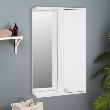Bathroom mirror, white, 50 x 18 x 83 cm