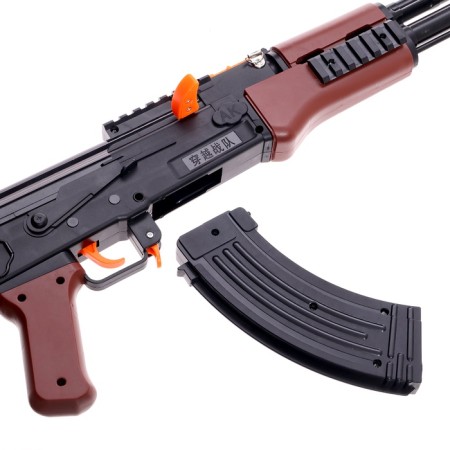 AK-47 toy automatic, shoots with suction cups-8