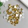 Decor for creativity plastic "Rhinestrus heart. Yellow" set of 80 pcs 0.8x0.8 cm