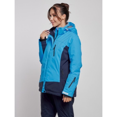Ski jacket female winter, size 52, blue color-1
