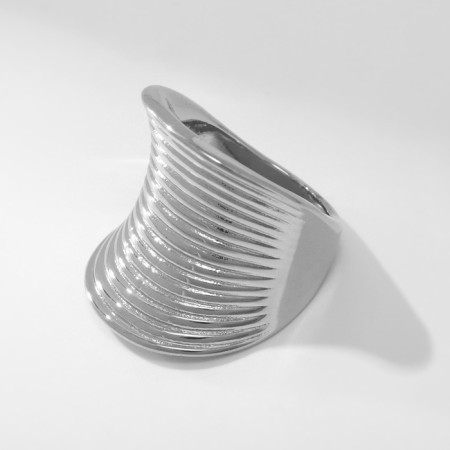 Ring Metal "Trend" spring, color silver, size 16-1