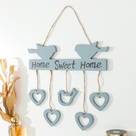 Decor Wall tree "Birds and hearts" gray 28x1x27.5 cm-1