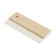 Rubber tundra spatula, white, with a wooden handle, 150 mm