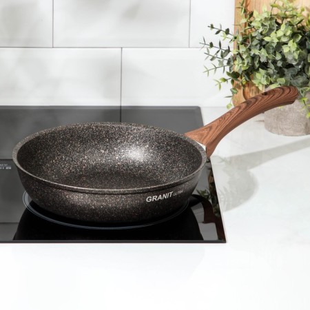 Granit Ultra Original pan, D = 24 cm, plastic handle, anti -stick coating, brown color-5