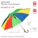 Rainbow umbrella, semi-automatic, with a whistle, r = 38cm, the color of mix
