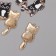 Decor for creativity metal, enamel "Black and white cat" 4x1.5 cm