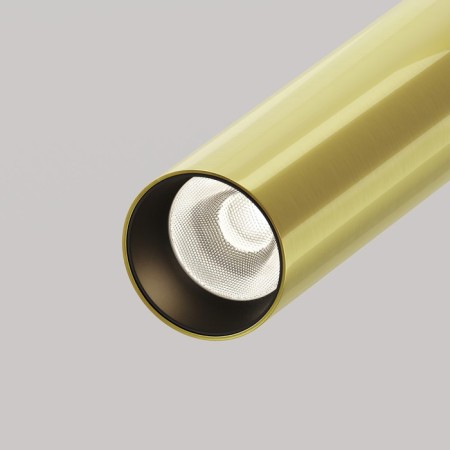 Suspended Technical P141RS-L125-6W3K-BBS, LED, 6 W, 30x30x651 mm, 270 lm, 3000K, black, brass-4