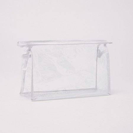 Cosmetic bag with lightning, white color-1
