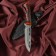 Caucasian knife, tourist "Viking" with scabbard, steel - 40x13, burned nut, 14.5 cm