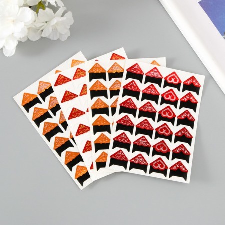 A set of corners with a pocket for photos 24 corners "with glitter" mix 12.5x9 cm-1