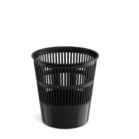 Paper basket 9 liters, Erichkrause Classic, mesh, plastic, black