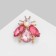 Brooch "Beetle", pink color in gold