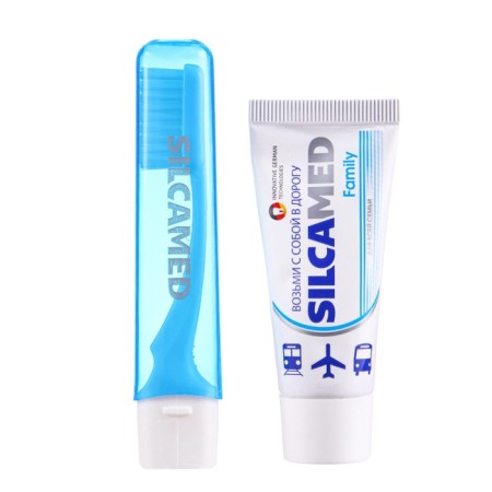 Road set: Silcamed Family toothpaste, 30 g + Silcamed toothbrush-2