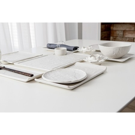 Porcelain dish for feeding Magistro Slate, D = 22.5 cm, white color-9