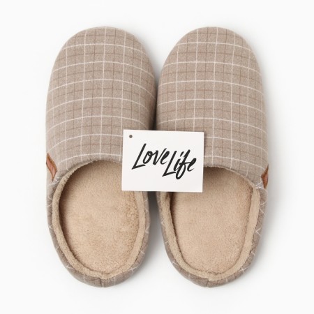 Women's slippers, size 38-39, beige color-7
