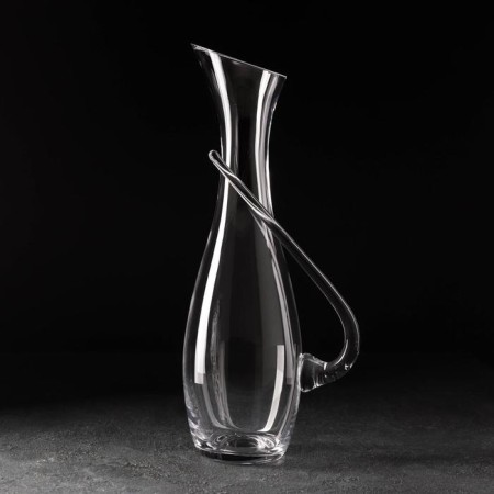 Glass decanter with a Gruner handle, 1.3 l, 15.5 × 11 × 37 cm