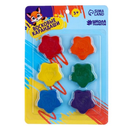 Wax pencils "Stars", set of 6 colors-1