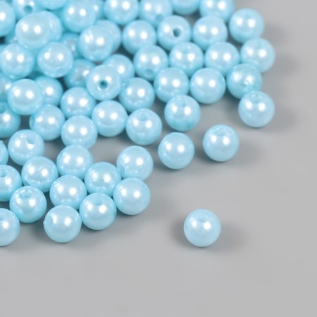 A set of beads "Pearls" d 8 mm, 250 grams, pale blue-1