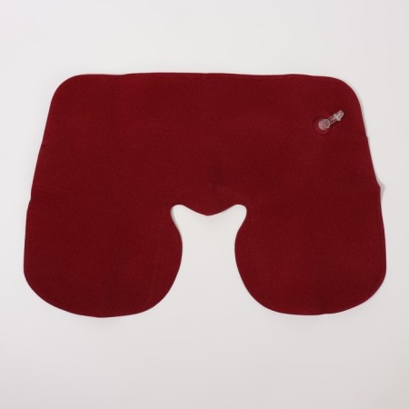Pillow for the neck is road, inflatable, 38 × 24 cm, burgundy color-2