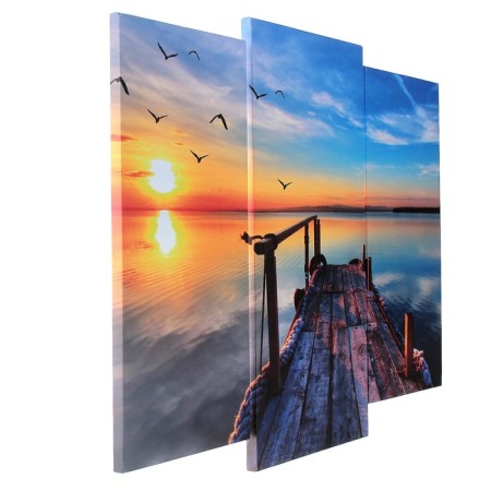 Modular picture "Bridge on the shore" (2-25x52; 1-30x60) 60x80 cm-1