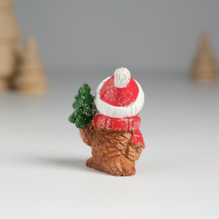 Souvenir Polystone "Owl in the red cap" MIX 3.5x3x4.5 cm-4