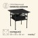 Tourist Maclay table, 58x58x58 cm, with organizer, black color