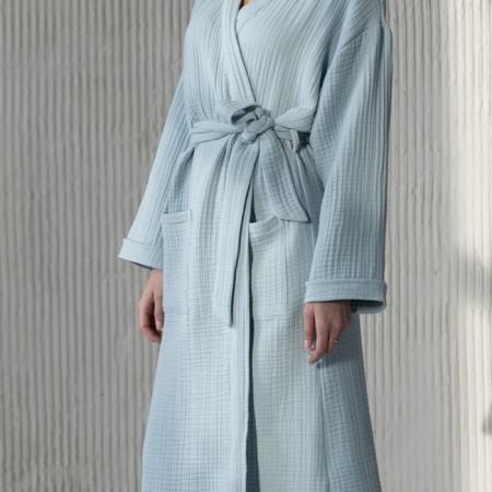 Shifu robe, size l, blue color-1