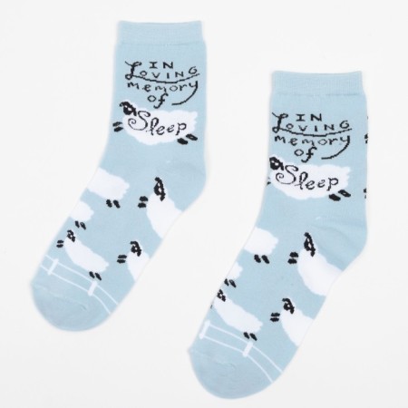 Women's socks minku "Sleep", white/blue color, size 38-39 (25 cm)-3