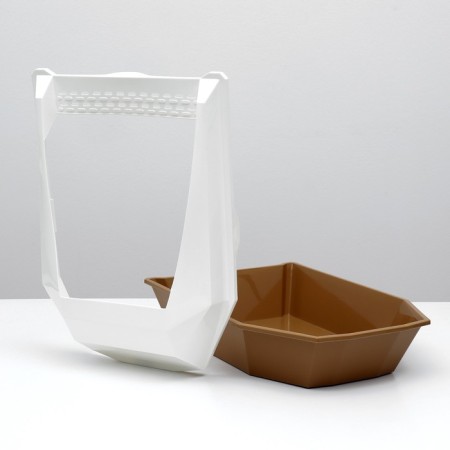 Cata toilet curly with an side with a scoop, 54 x 38 x 20 cm, white-brown-4