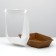 Cata toilet curly with an side with a scoop, 54 x 38 x 20 cm, white-brown