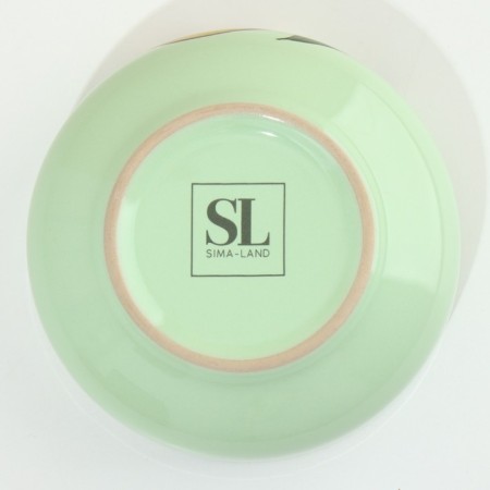 Deep plate ceramic "Avocado", 14.5 cm, 550 ml, green color-3