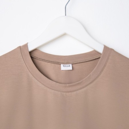 Women's T-shirt Minaku "Confident" Beige color, river 54-4