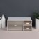 BASIC organizer for storage, multi -level, 3 sections, 22.9 × 17.5 × 10 cm, white/transparent color
