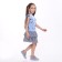 Kit for girls (T -shirt/skirt), blue/blue color, height 122 cm