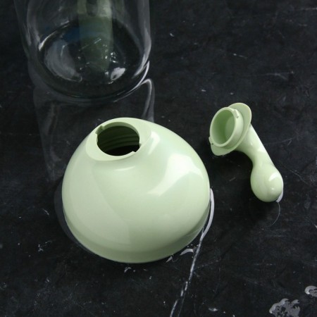 Bank for bulk products "Axis", glass, green cover, 500 ml, Iran-2