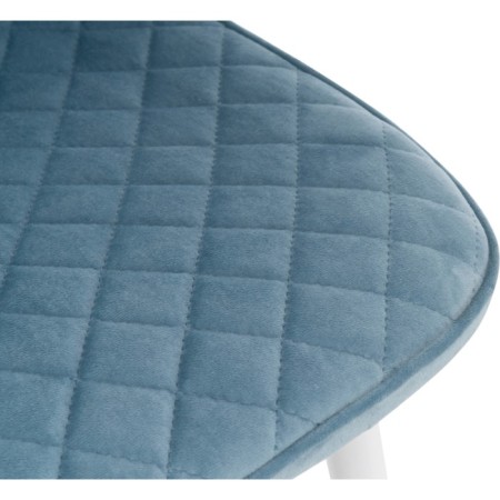 Capri Metal/velor, white/blue 44x52x86 cm stool-9