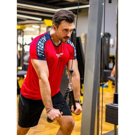 Sports T -shirt male ise, size 48, red color-6