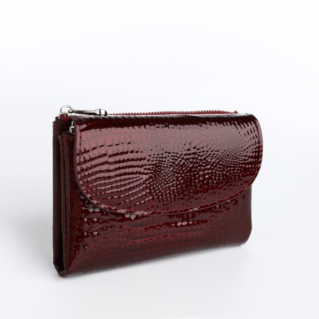 Women's wallet on a magnet, burgundy color