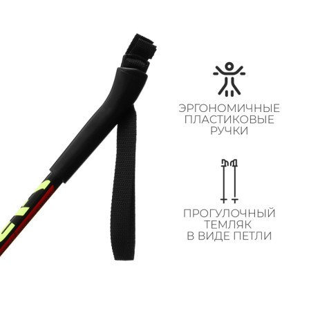Ski fiberglass sticks, length 100 cm, MIX color-2