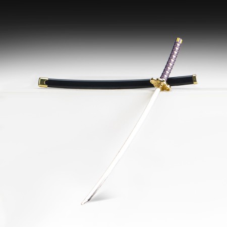 Souvenir weapons Mini "Katana Zenitsa", 24 cm, black with lilac-1